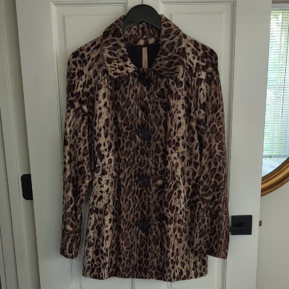 Bailey 44 Leopard Faux Fur Jacket, Size Large - Picture 1 of 9